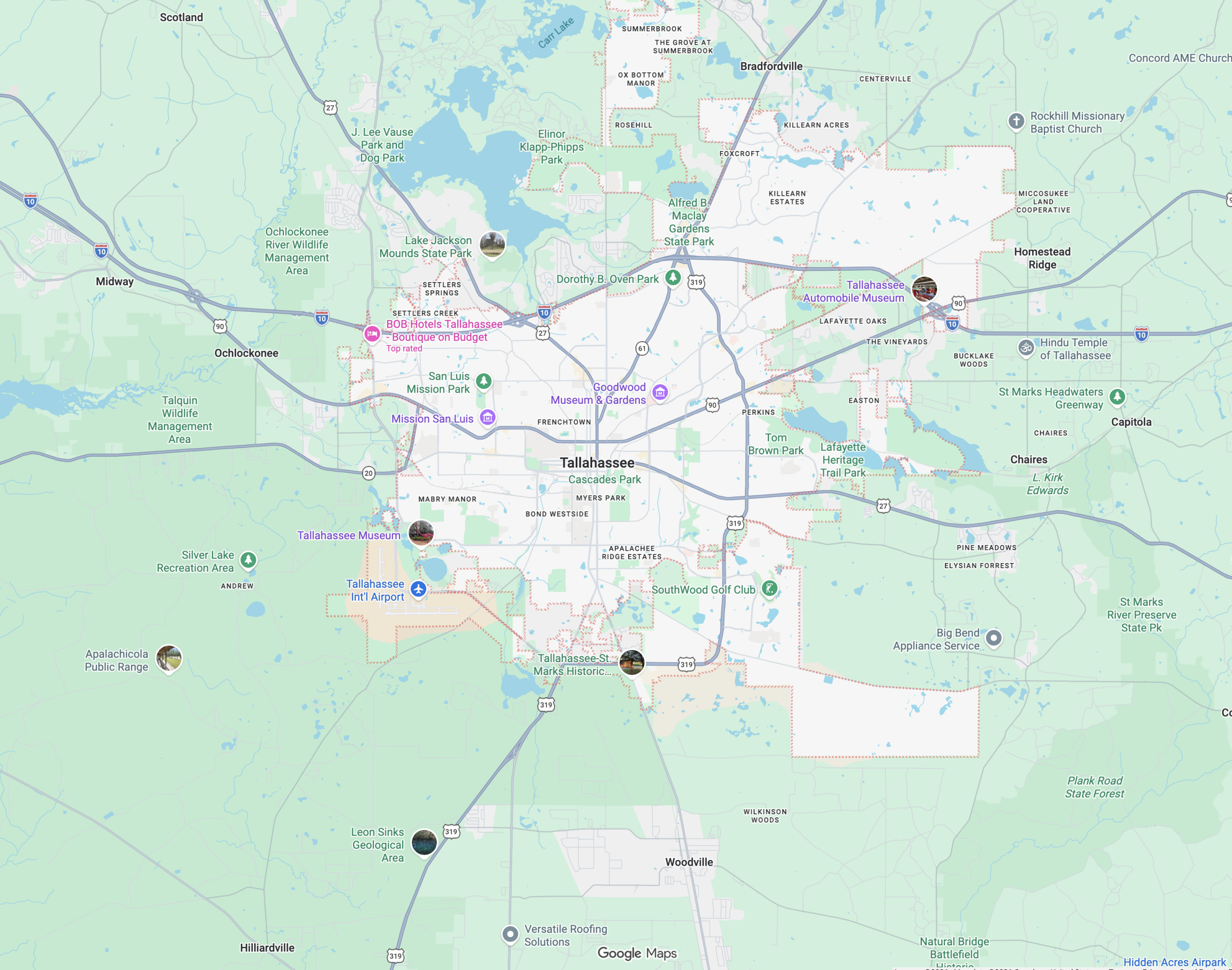 Tallahassee, FL map